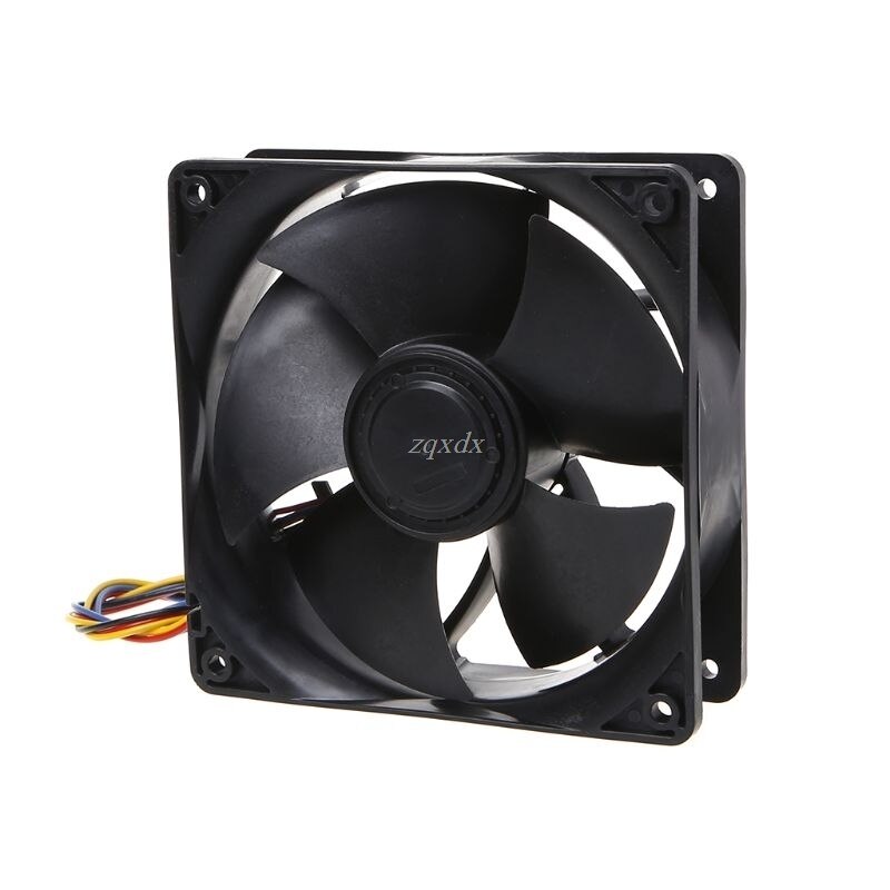 Cooling Fan 12038 12V 1.85A Dual Ball Bearing Brushless 4-Wire PWM Temperature Control Air Cooler Mining Machine