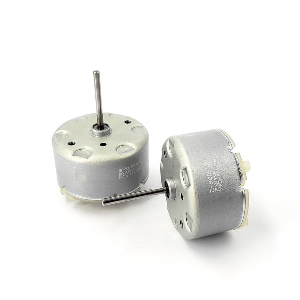 Motor de Micro RF-500TB-12560 Mabuchi DC 6V-12V 9V 5500RPM, cepillo de Metal precioso, Motor redondo de eje largo de 32MM para alarma de humidificador