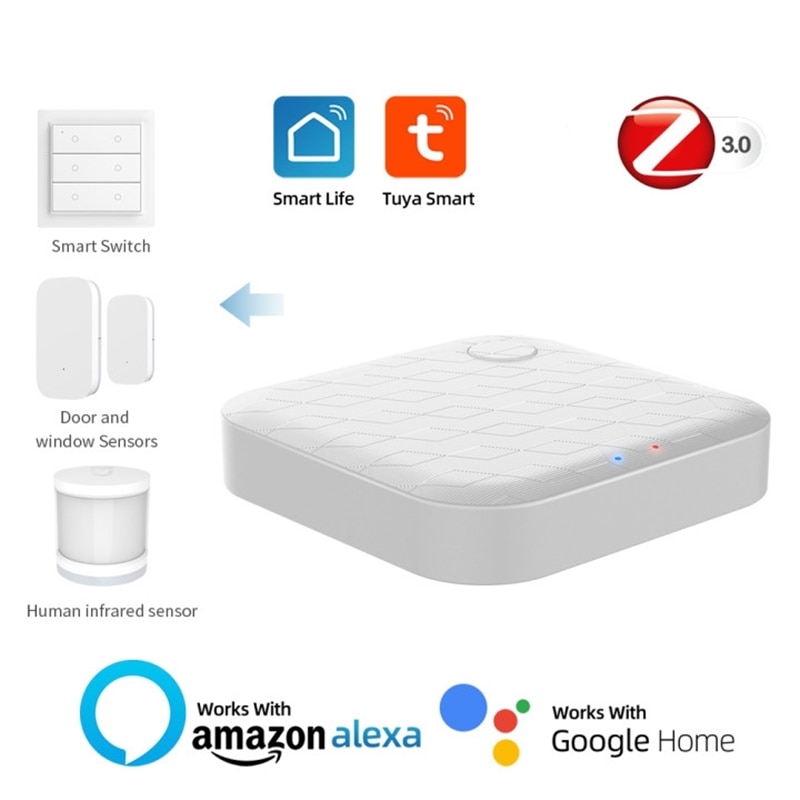 Tuya WiFi ZigBee Smart Gateway Hub Wireless Remote Controller Smart Life APP Via Alexa Google Home Sig-Mesh Bluetooth Control