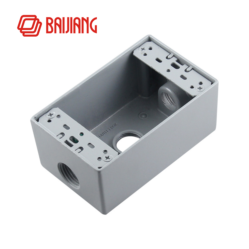 118mm us Socket Switch Box, aluminum cast iron mounted box US standard wall switch bottom box