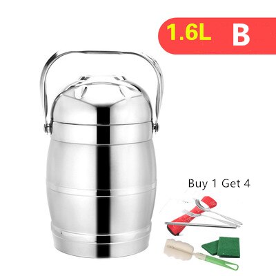 Thermos For Food With Containers Stainless steel insulated barrel lunch box multi-layer large capacity with Lid Bowl for Adults