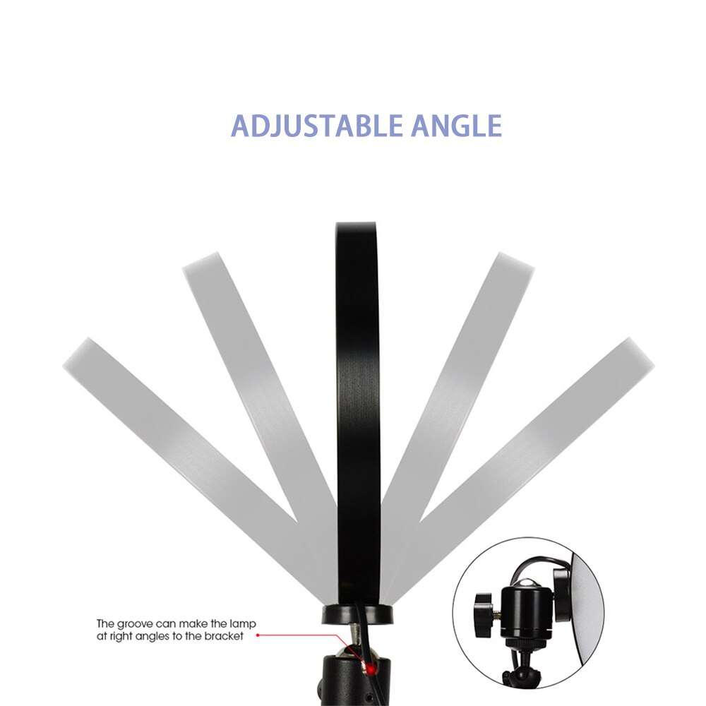 10in LED Selfie Anello di Luce With2.1mTripod Illuminazione Fotografica Con La Luce Della Lampada Ring Per Rendere Per Mobile Youtube Il Treppiedi Per Il Telefono