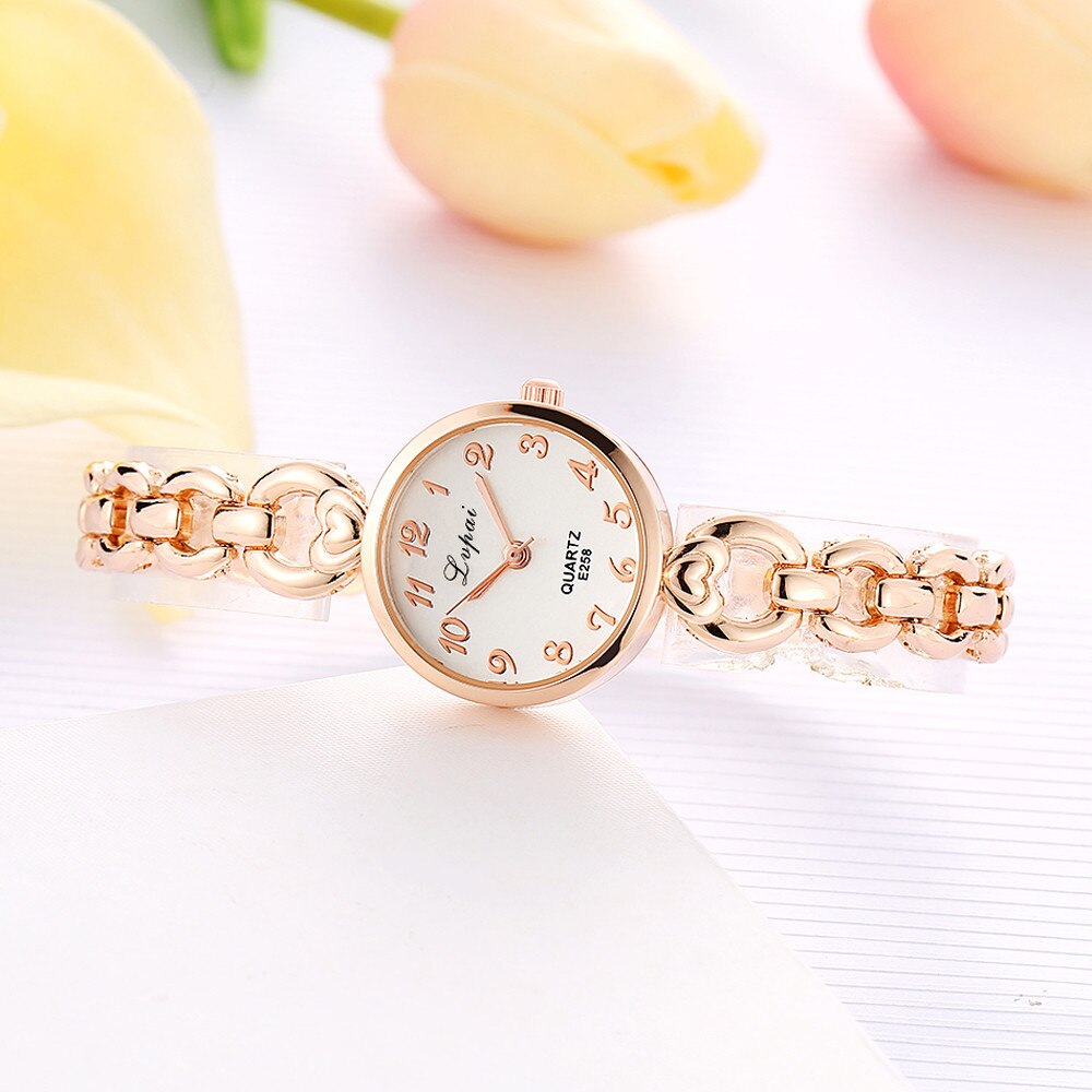 Dames Vrouwen Unisex Rvs Rhinestone Quartz Horloge Horloge Klok Valentine