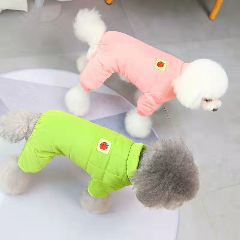 Pet Windproof Overalls Dog Clothes for Small Medium Dogs Down Coat Waterproof Thicken Parka Dog Jumpsuit Puppy Outfit