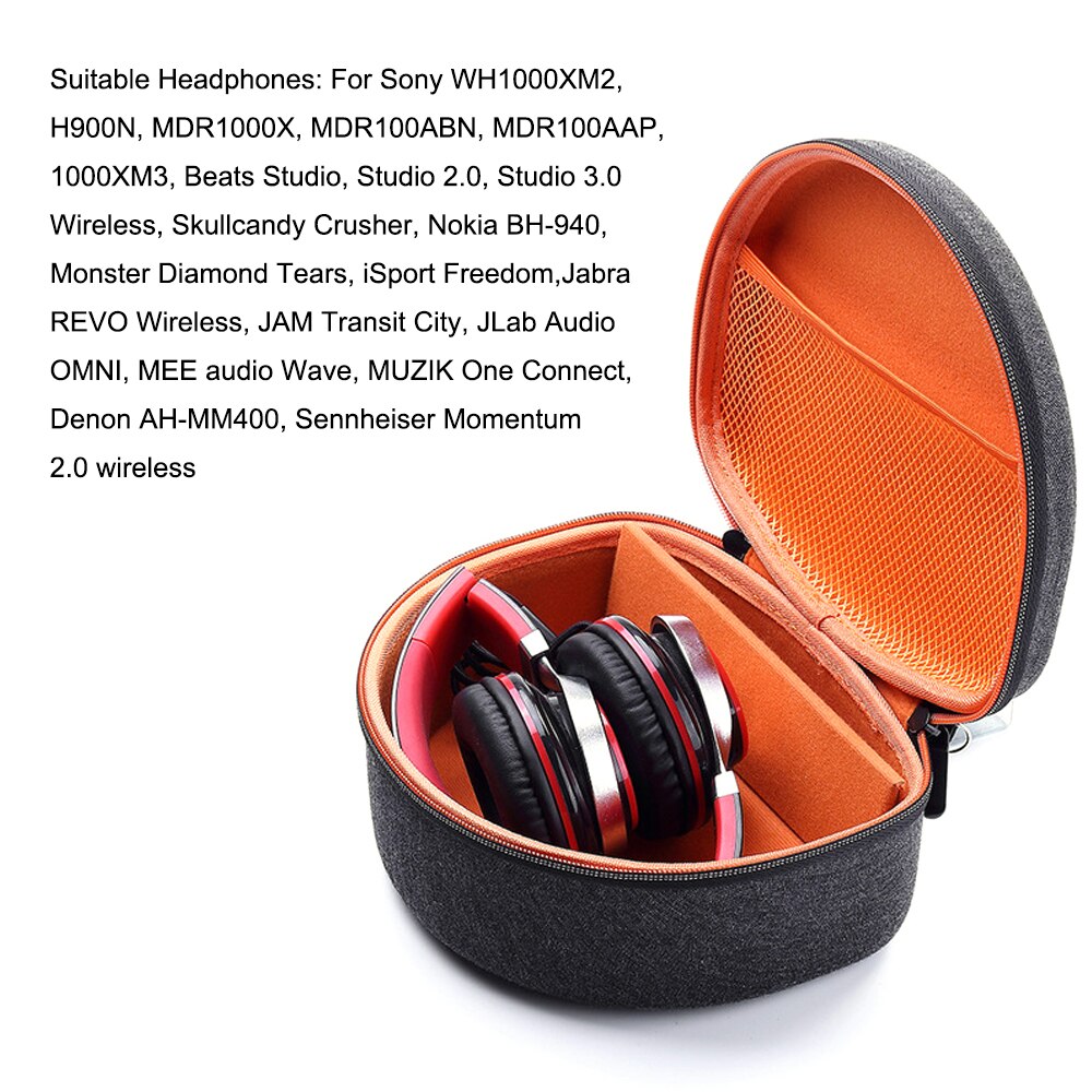 Hard Headset Carrying Case headphones bag Storage Travel Bag Protector hard case box for Foldable Headphones