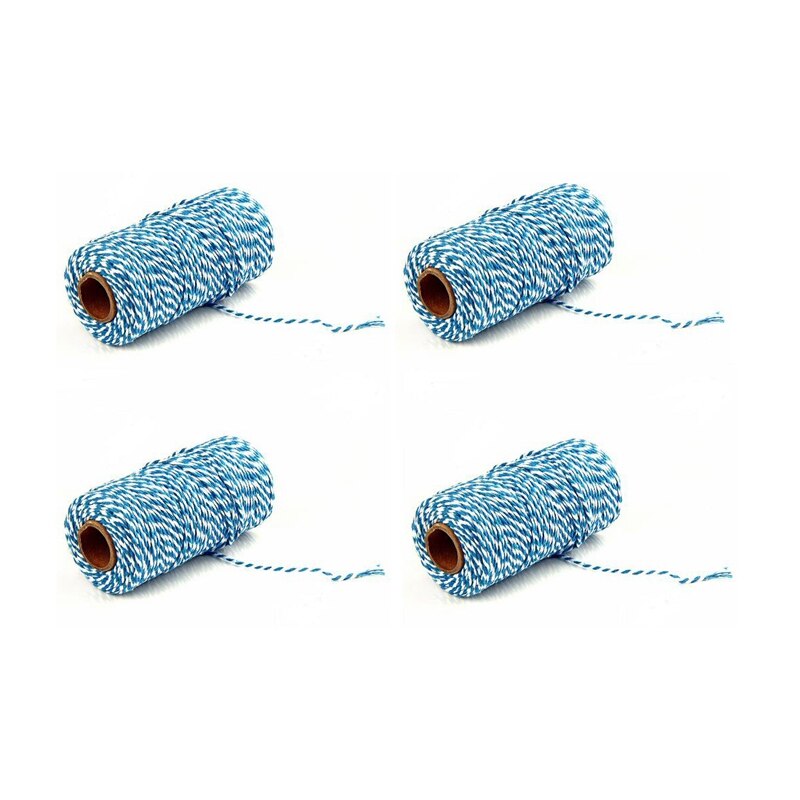 4 PCS Colourful Cotton Twine Bakers Twine Rope Cotton String For Artworks DIY Crafts Packaging Decor: Pinkish Grey