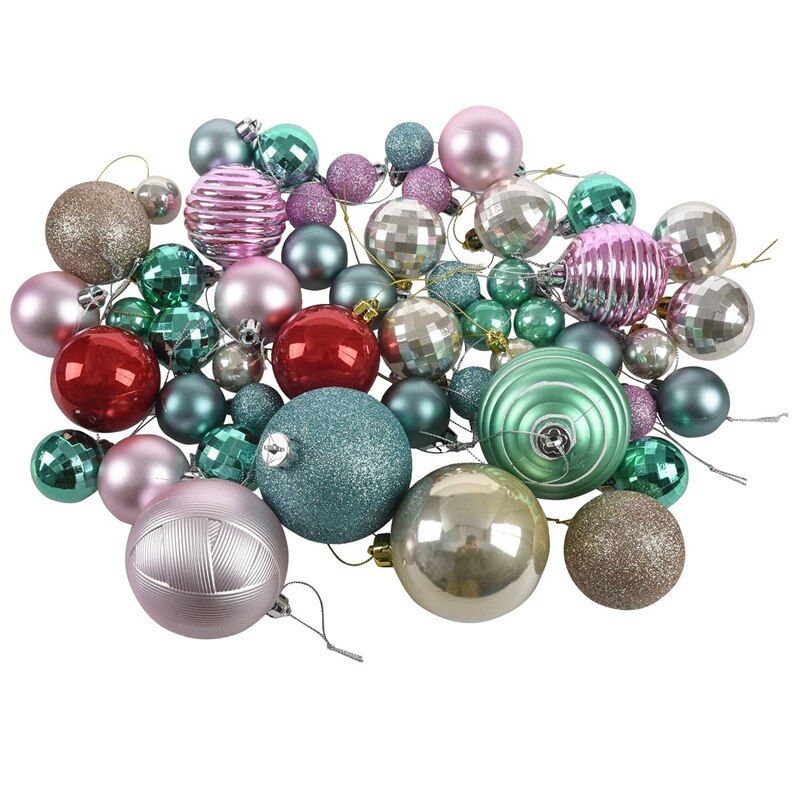 50 Pcs Hristmas Boom Decor Bal Ornamenten Onbreekbaar Thuis Kerstversiering Boom Ballen: Mint Green