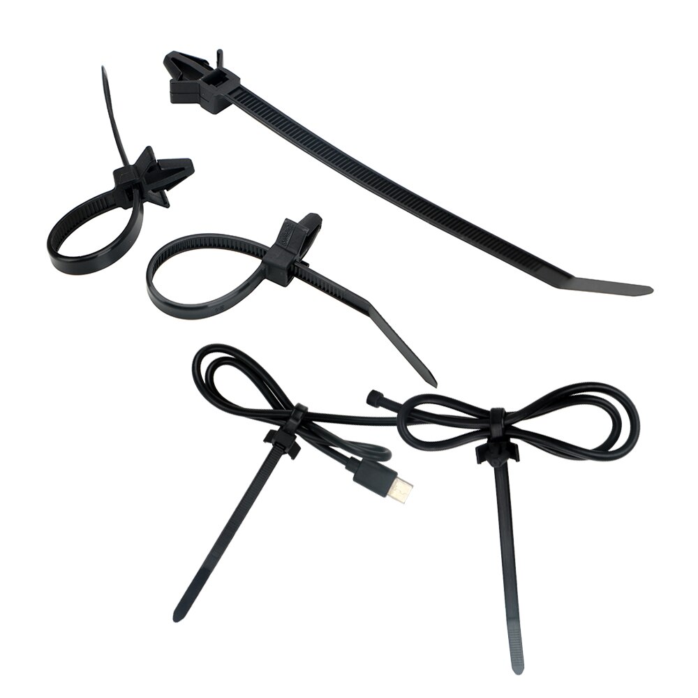 100pcs Wire Harness Fastener Cable Clamp Clips Car Wire Organizers Cable Ties Management For Car Corrugated Pipe Car-styling
