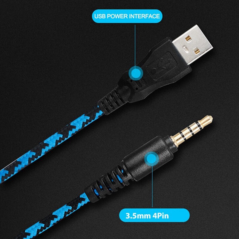 Wired Gaming Headset Headphones Desktop Computer Gaming Heavy Bass Luminous Headset