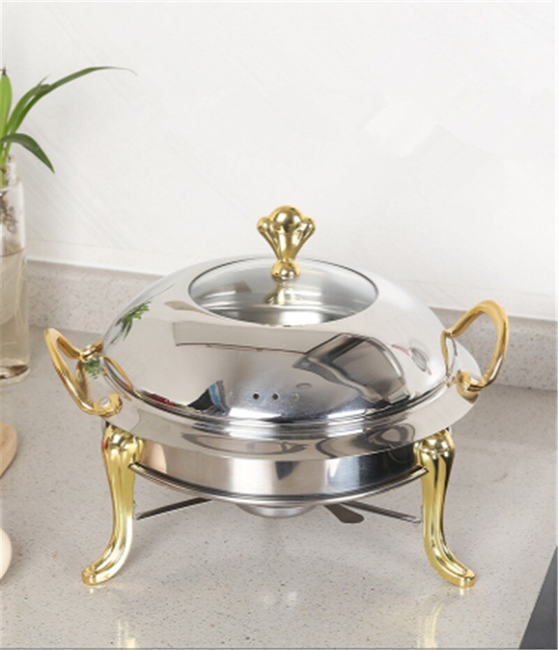 Thickened stainless steel alcohol pot dry pot small hotpot restaurant Pot son hotel commercial household shabu fry pot pot