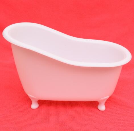 High Grade Accessories Bathroom Mini Bathtub White Soap Storage Box Toothbrush Toothpaste Induction Box Snack Storage Box D5: white