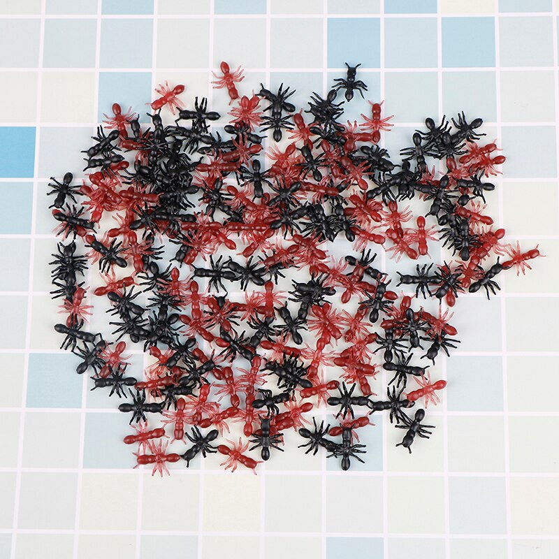 50/100/200Pcs Simulation Ants Plastic Realistic Halloween Stimulating Ants Pranks Joking Toys