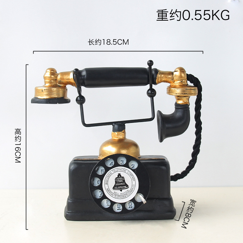 Antieke Ouderwetse Telefoon Desktop Decoratie Ornament Craft Retro Desktop Vaste Telefoon Model
