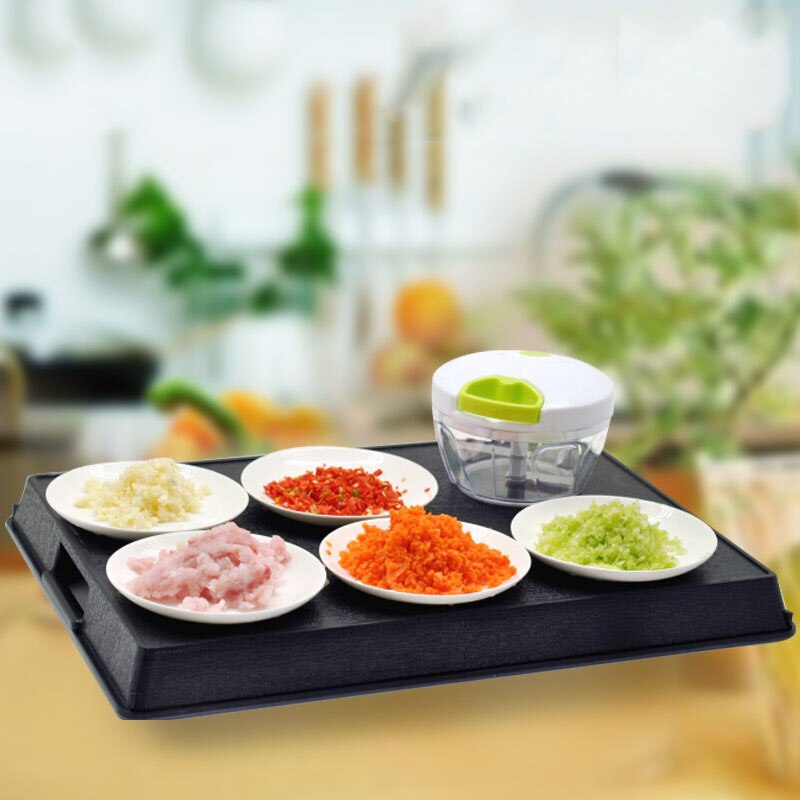 cortador de ajo de trituradora de frutas y verduras trituradora de carne manual 4 colores seleccionados