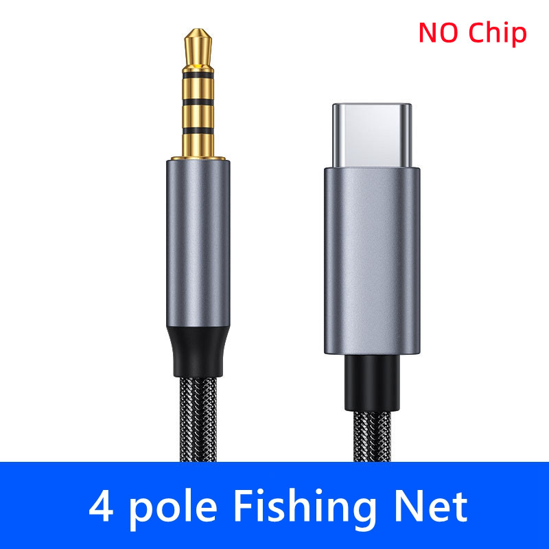 Cable adaptador de conexión de Audio auxiliar USB tipo C a 3,5mm para auriculares de altavoz de coche Cable de Audio de enchufe Dual Android con puerto tipo C: Azul / 1 m