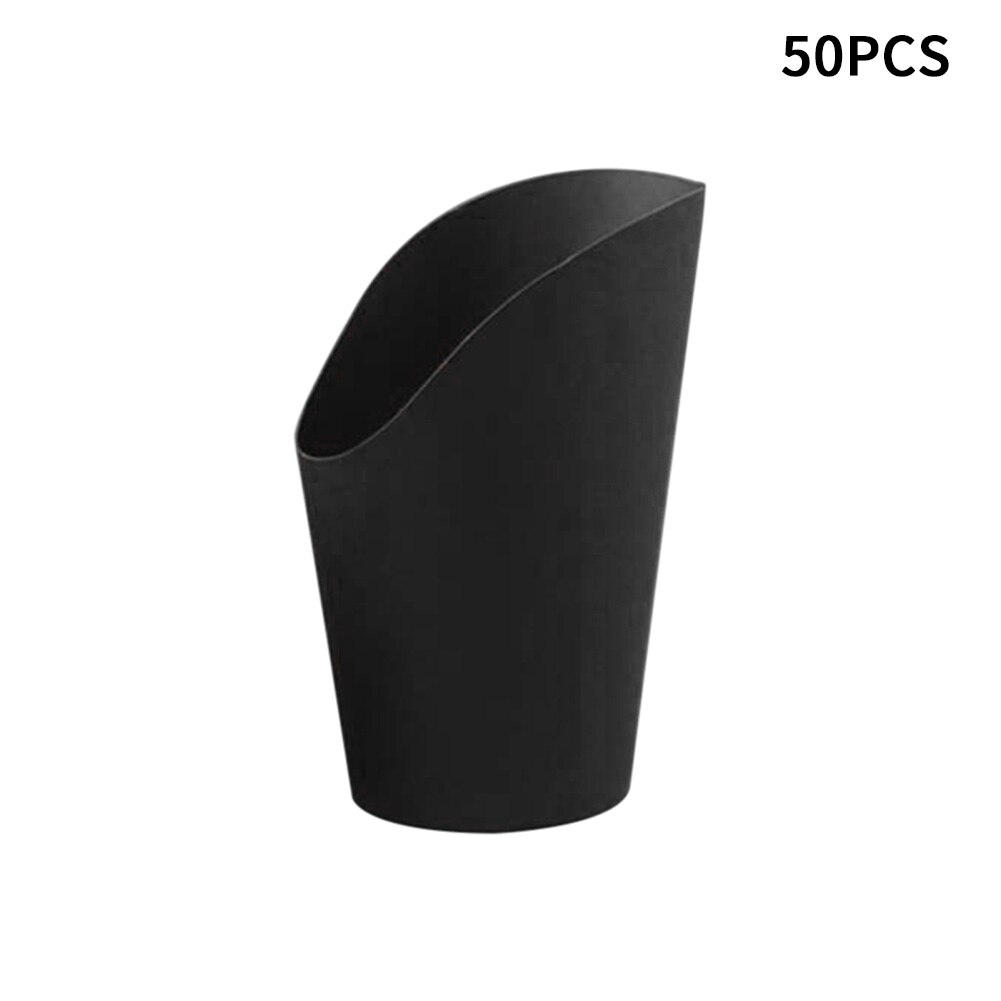 50pcs 14oz Disposal Brown Paper Cup Baking Supplies Chips Take Out French Fries Solid Ice Cream Frozen Dessert Snack Storage