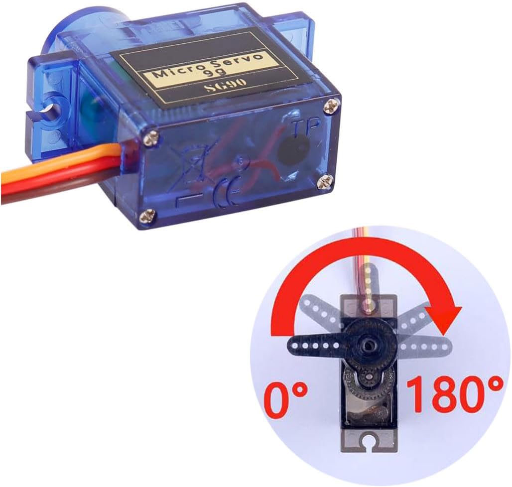 1einstellen RC Servo Motor- Tester Regler Bausatz + 180 Grad 9g Servo mit 6V Batterie Halfter für Robotik RC Autos Hubschrauber Flugzeuge