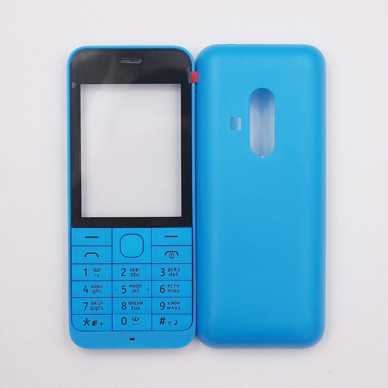 Baansam capa carcaça colorida para nokia 220, com teclado russo: Azul