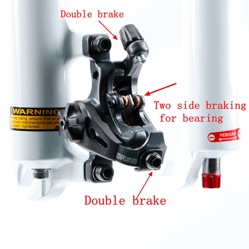 RACEWORK Mountain Bike Disc Brake Calipers MTB Bicycle Speed Clip Dual Piston Mechanical With Rotor
