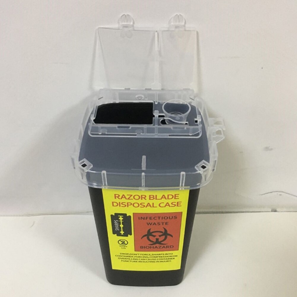 Barbershop descartável lâmina tatuagem agulhas quadrado caixa de armazenamento de resíduos recipiente lixo lixo lixo carro lata de limpeza