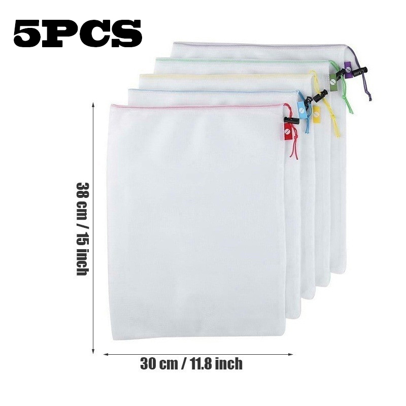 100 stuks nylon mesh netzakken herbruikbare mesh zakken, zeevruchten kokende zakken, fruit en groenten produceren verpakkingsnet, 61 cm 100 stuks nylon mesh netzakken herbruikbare mesh zakken, zeevruchten kokende zakken, fruit en groenten produceren verpakkingsnet, 61 cm