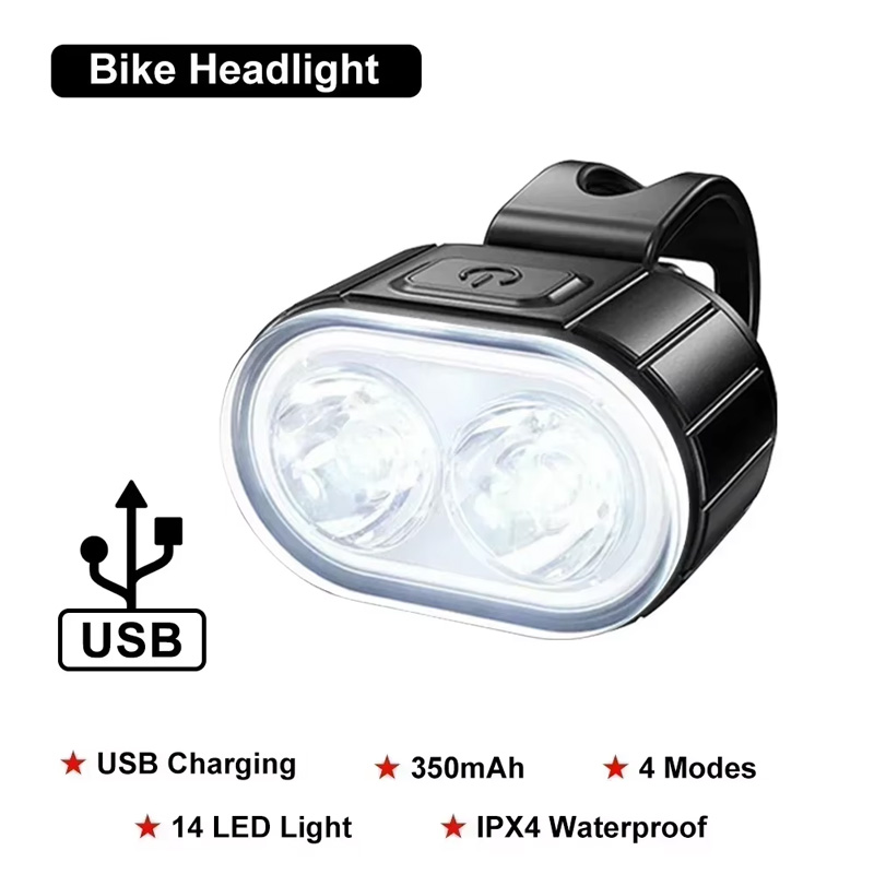 BUCKLOS Bicycle Light Led Rear Light Waterproof Bicycle Lamp USB Charge Bike Flashlight for Bicycle Front Taillight Lantern: Burgundy
