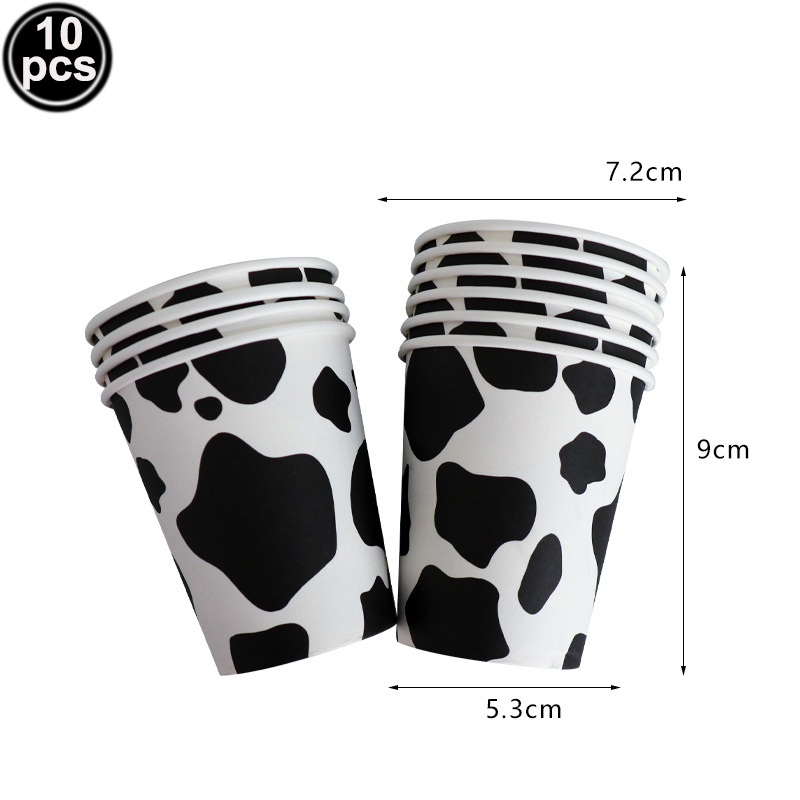 Cow Happy Birthday Cake Decoration Cow Cake Topper for Farm Cow Birthday Party Decoration Supplies: plum