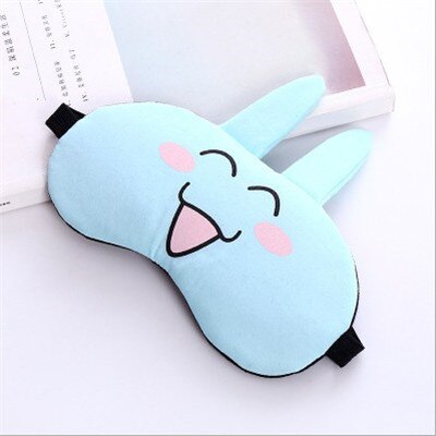 Máscara antifaz para dormir para niños, Parche de algodón para los ojos, bonita cubierta para los ojos, banda de descanso ojo, ayuda para dormir: Light blue