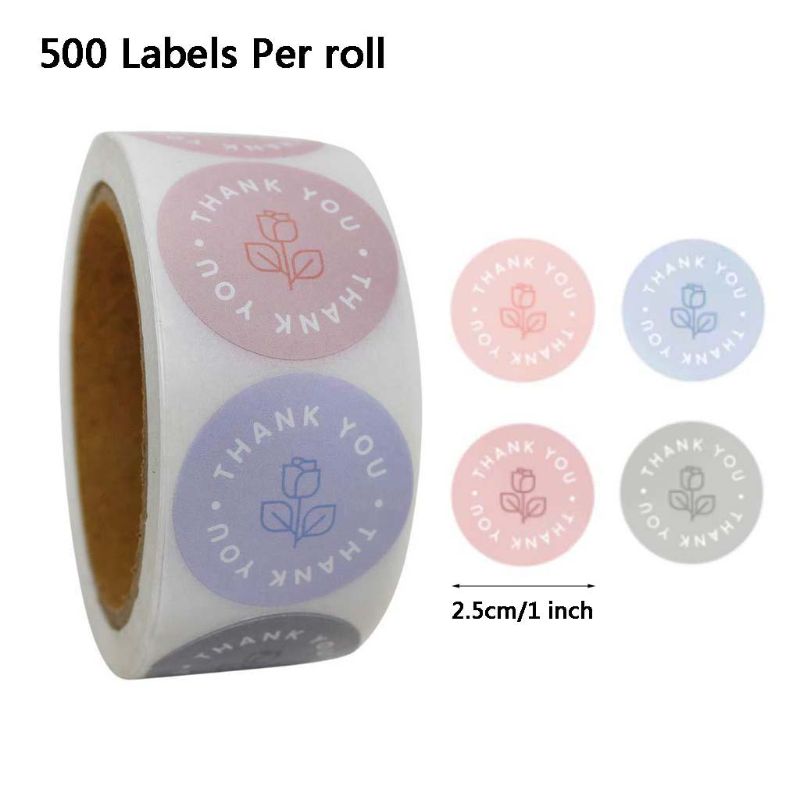 500 st 1 tums ros tack-klistermärke sigill etiketter handgjord scrapbooking dekoration