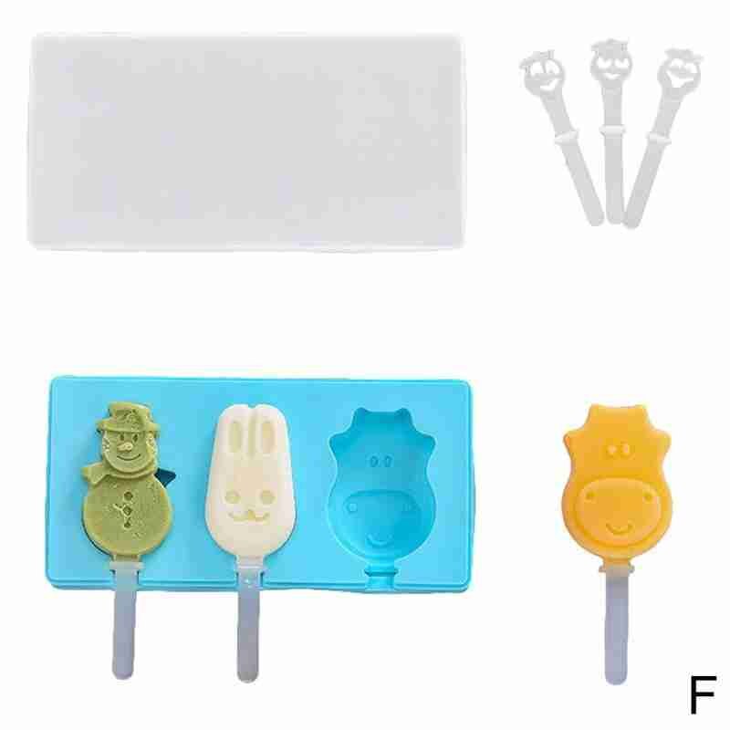 Leuke Silicone Popsicle Mold Set Diy Handgemaakte Ijs Maken Gereedschap Praktische Candy Bar Creatieve Dessert Mold Ice Cube lade: Yellow