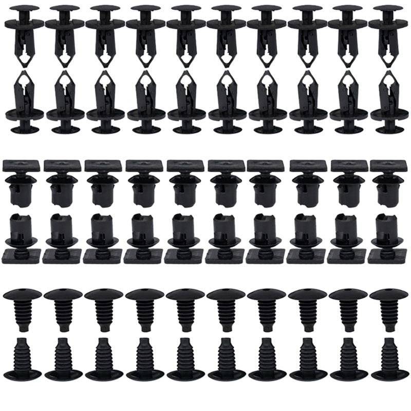 120PCS 6 Sizes Car Door Trim Panels Clips Auto Body Push Pin Rivet Interior Roof Carpet Retainer For -V-W Transporter T4 T5 T6