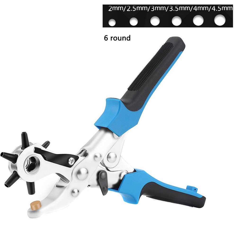 Perceuse à trous pour ceinture en cuir | Outil de perçage, fabricant de trous, outils rotatifs rotatifs rotatifs DNJ998: 6 round