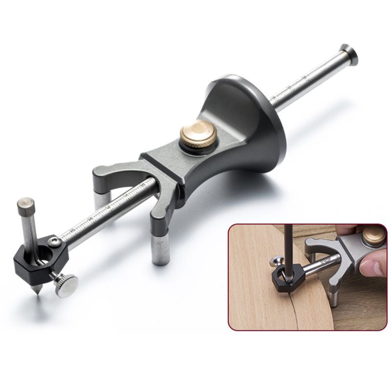 Carpenter Straight Line Arc Curve Scriber Parallel Measuring Tool Woodworking Parallel Wheel Marking Cutting Gauge