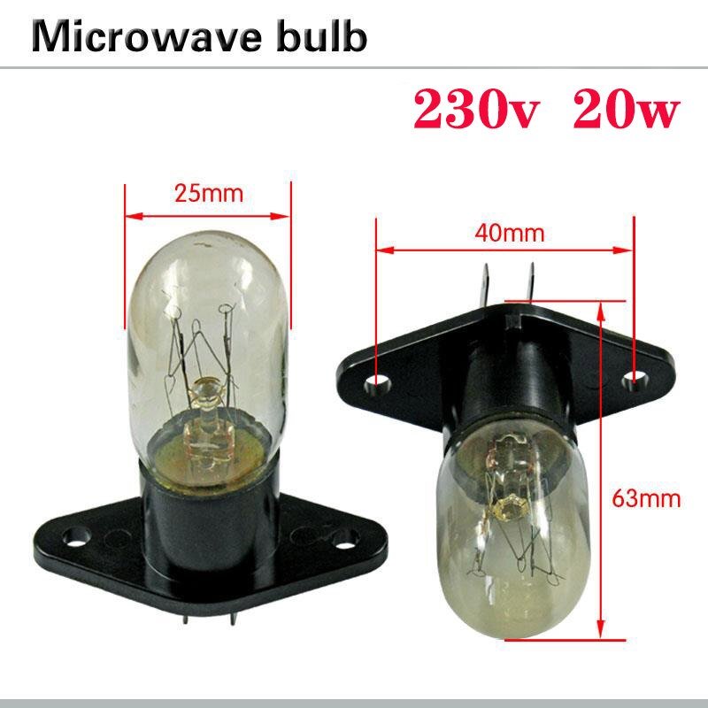 1pc mikrovågslampor kylskåp belysning glödlampa 230v 20w med hållare