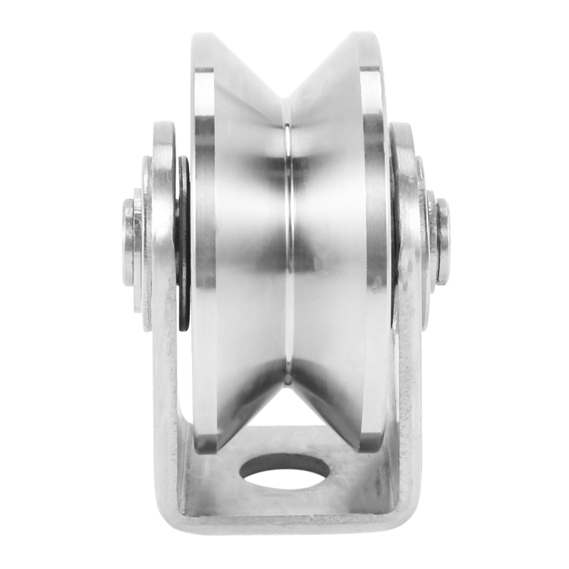 2 Inch V Type Katrol Roller 304 Rvs Schuifpoort Roller Wiellager Voor Material Handling En Moving