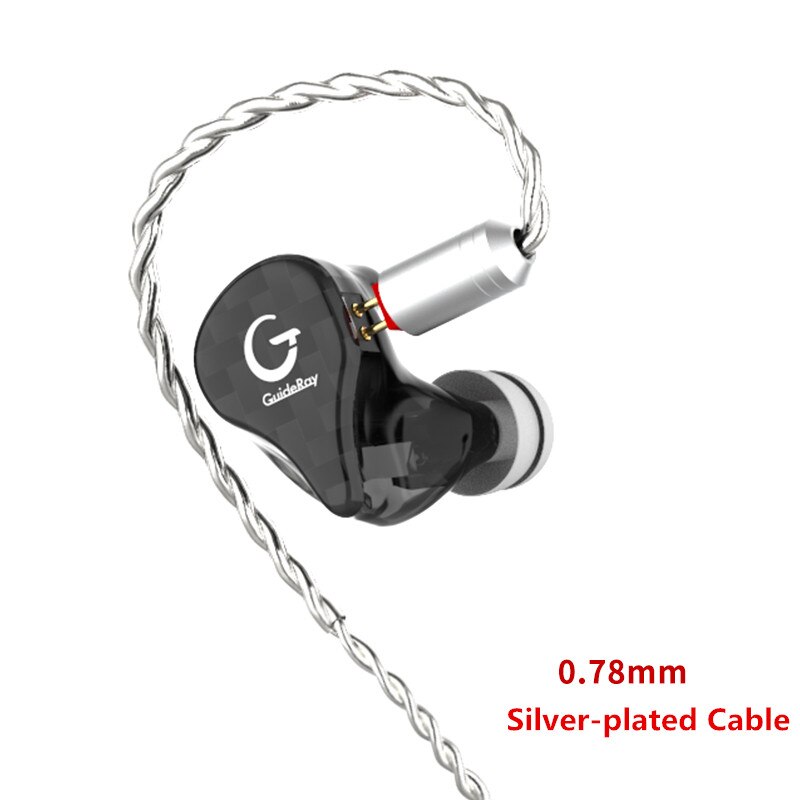 GuideRay GR-i18 /GR-i58/GR-i68 1DD + 1BA auriculares HiFi híbridos en la oreja auriculares deportivos de música con Cable de 0,78mm ZSX BL03 ZSN PRO X T2