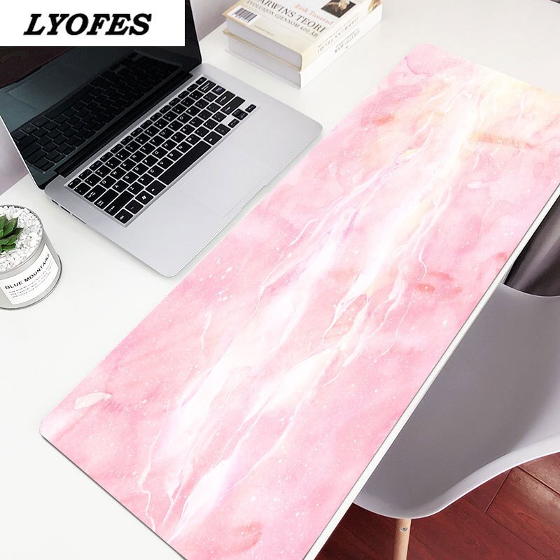 Kawaii Desk Mat Gamer Large Marble Desk Pad Mouse Pad Waterproof Computer Keyboard Table Decoration Cover Gaming Player Mice Mat