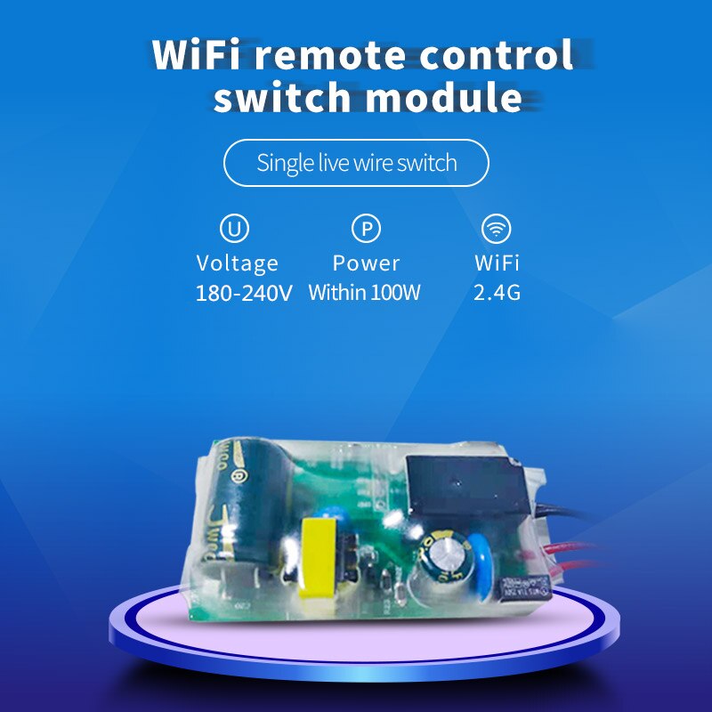 eWeLink WIFI Light Switch Module 180-240V DIY Smart Wifi Switch Single Fire Switch Modification Module No Neutral Wire Needed