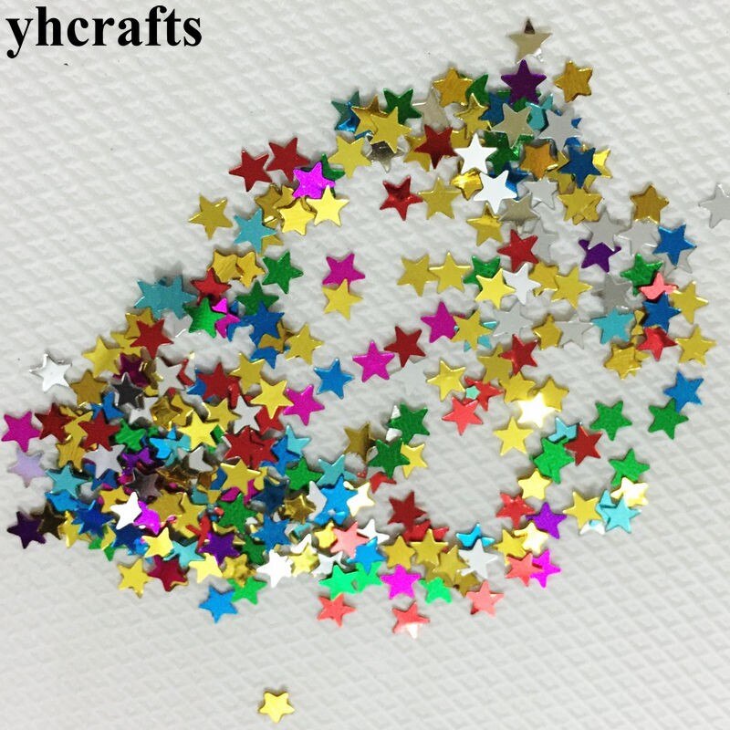 20 grammi/lotto. 15 millimetri stella con foro paillettes materiale Mestiere Scuola Materna artigianato Creativo attività articolo l'apprendimento di colore tariffa il vostro proprio: 20gram 4mm