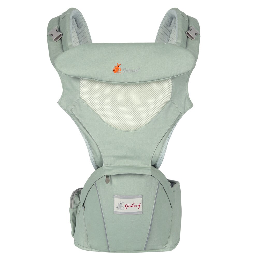 Ademende ergonomische draagzak, heupdrager, draagbare kangoeroe, babyrugzak voor het dragen van kinderen, draagdoek voor baby's: Groente