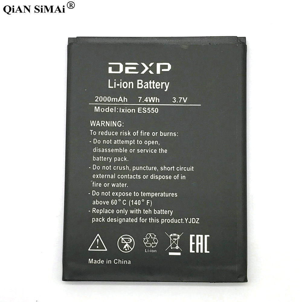 Ixion ES550 2000 mAh batterij Voor DEXP Ixion ES550 telefoon