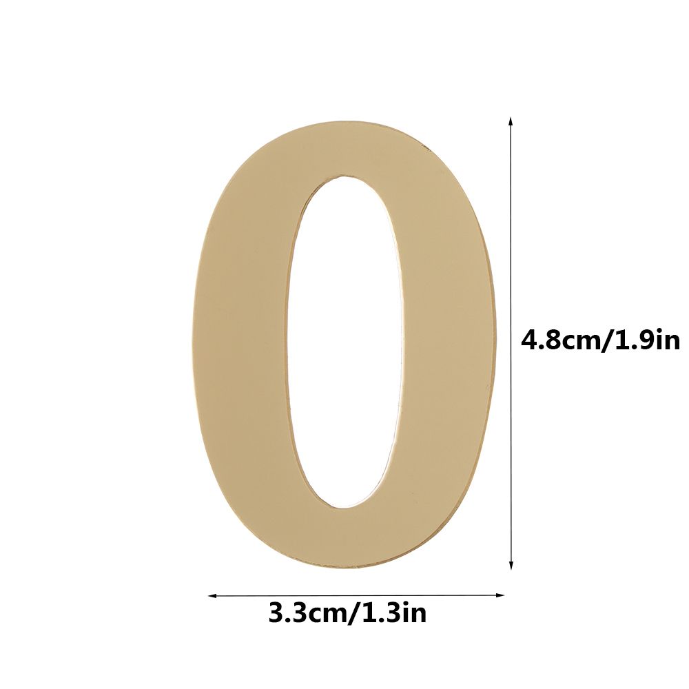 Gold Acrylic Numeral Door Plaque Modern Self-adhesive Door Plate Number Hotel Home Sticker Address House Drawer Sign Label