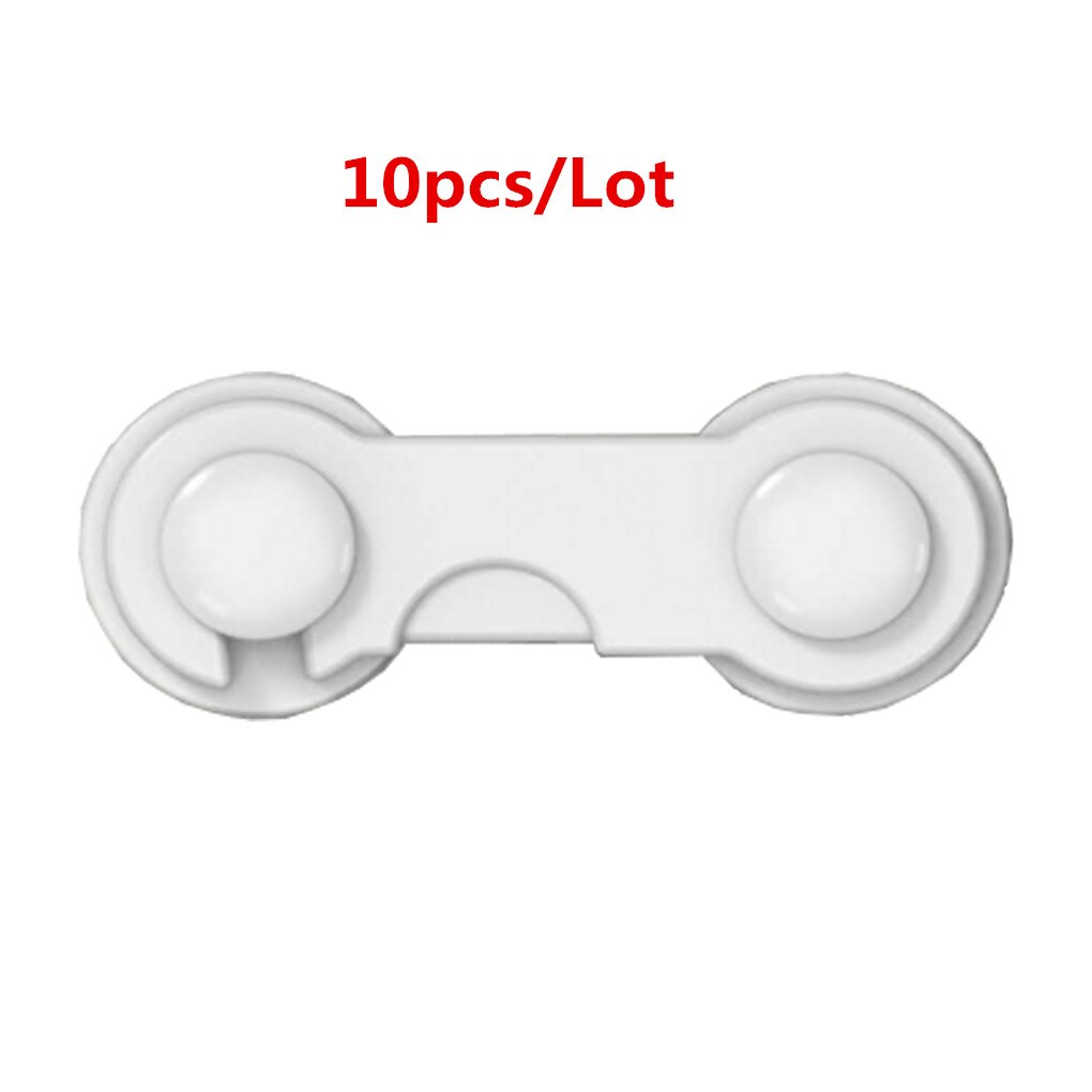 10 pz/lotto protezione di sicurezza per bambini cassetto porta armadietto armadietto serrature di sicurezza per bambini serrature di sicurezza per bambini: 10 PC White