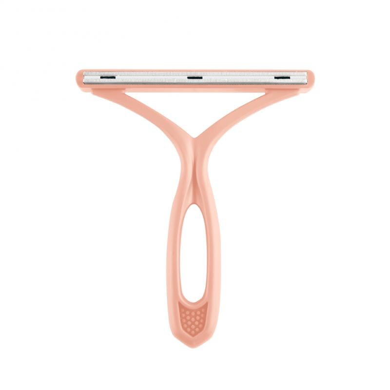Upgraded Lint Remover Double Sided Portable Manual Clothes Fuzz Sweater Lint Roller Hair Clean Brush Winter Coat Shaver Remover: pink