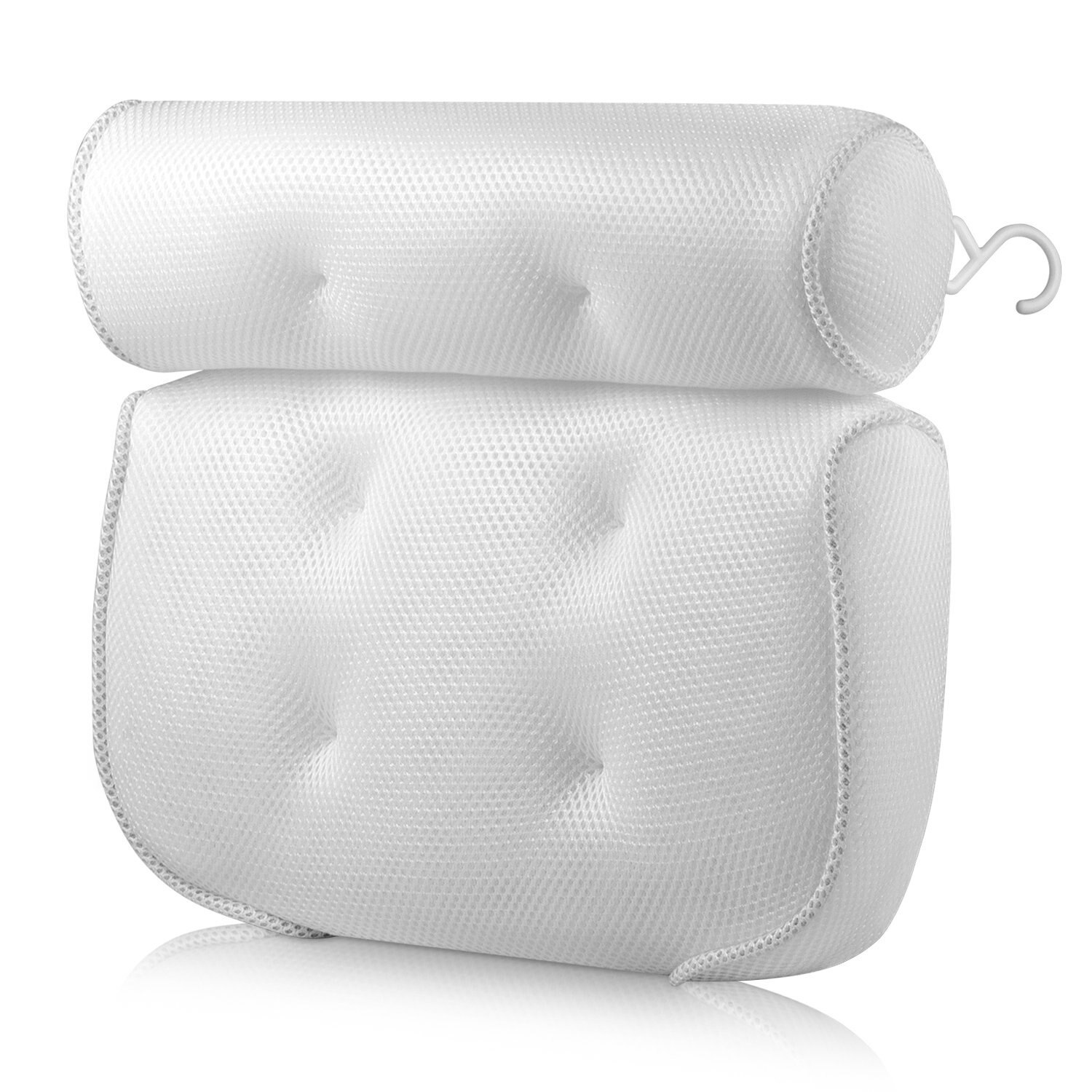 Oreiller de bain SPA doux et épais, appui-tête de baignoire avec dossier, coussin de cou à ventouse, accessoires de salle de bain, faire une sieste