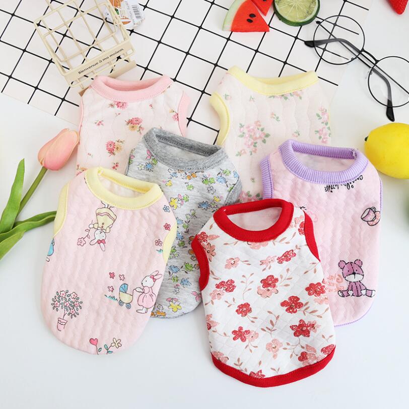 5 stk/parti mini kat hund vest nyfødt hvalp lille tøj blødt mælke hunde skjorte vest kostume xxs xs til tekop puddel