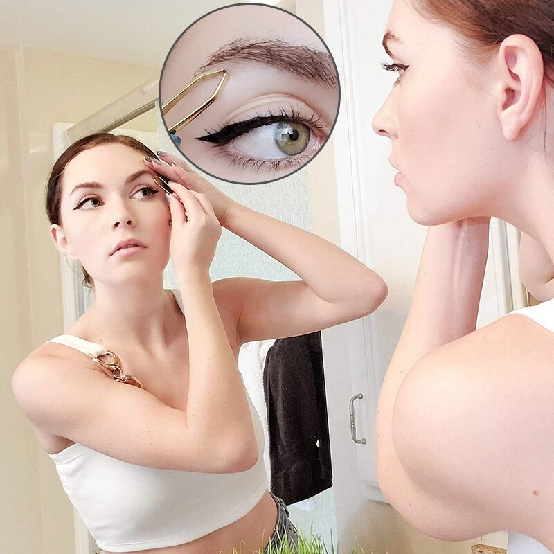 1Pc Wenkbrauw Pincet Rvs Slant Tip Ogen Tweezer Clip Voor Gezicht Ontharing Make Up Gereedschap Pince Een epiler