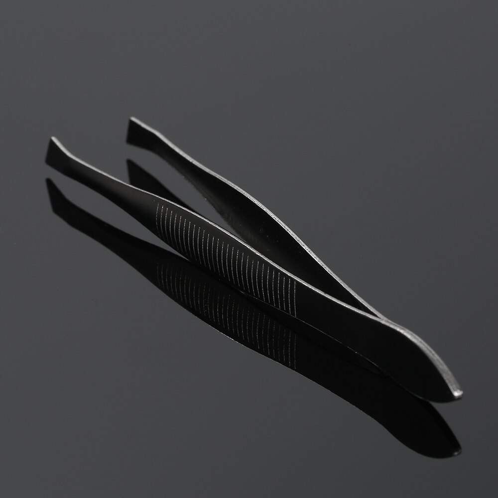 ELECOOL 2 In1 Rvs Wenkbrauw Pincet + Kam Pro Gezicht Hair Remover Tweezer voor Valse Wimpers Beauty Tool: 02
