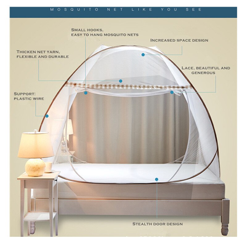 Baby klamboe automatische installatie bed klamboe tent yurt klamboe grote ruimte vierkant kindernet