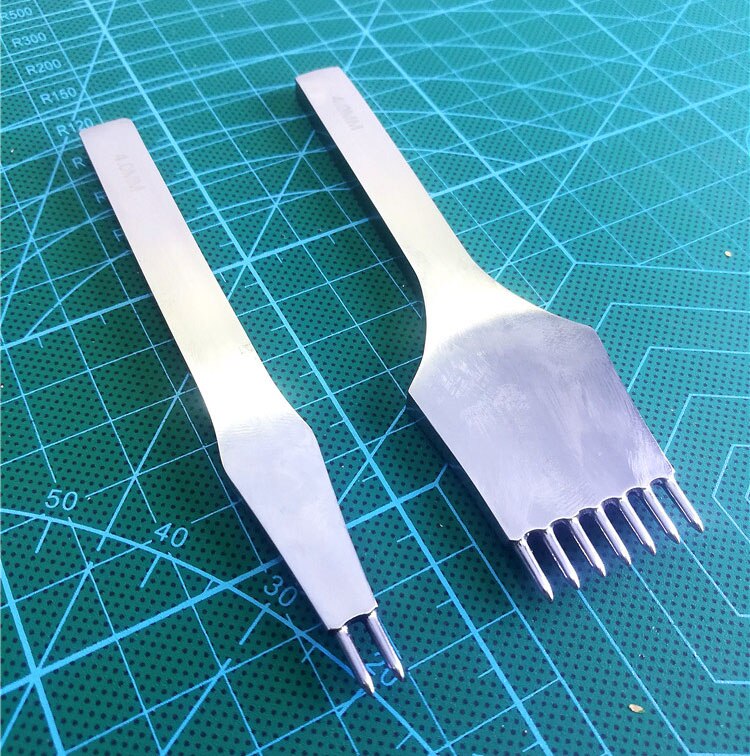 Leather Craft Tools round Hole pricking iron Stitching Punch chisel Tool